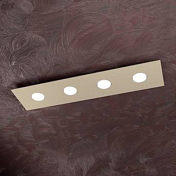 Plafoniera Moderna Rettangolare Area Metallo Sabbia 4 Luci Gx53 Plafoniera Moderna Rettangolare Area Metallo Sabbia 4 Luci Gx53