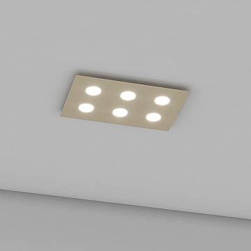 Plafoniera Moderna Area Metallo Sabbia 6 Luci Gx53 Plafoniera Moderna Area Metallo Sabbia 6 Luci Gx53