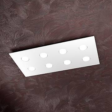 Plafoniera Moderna Area Metallo Bianco Metallo 8 Luci Gx53 Plafoniera Moderna Area Metallo Bianco Metallo 8 Luci Gx53