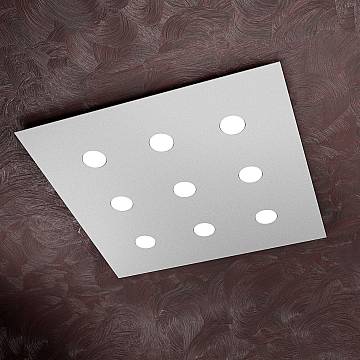 Plafoniera Moderna Area Metallo Grigio Metallo 9 Luci Gx53 Plafoniera Moderna Area Metallo Grigio Metallo 9 Luci Gx53