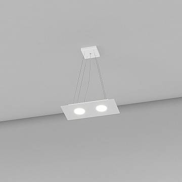 Lampadario Moderno Rettangolare Area Metallo Bianco 2 Luci Gx53 Lampadario Moderno Rettangolare Area Metallo Bianco 2 Luci Gx53