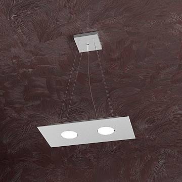 Lampadario Moderno Rettangolare Area Metallo Grigio 2 Luci Gx53 Lampadario Moderno Rettangolare Area Metallo Grigio 2 Luci Gx53