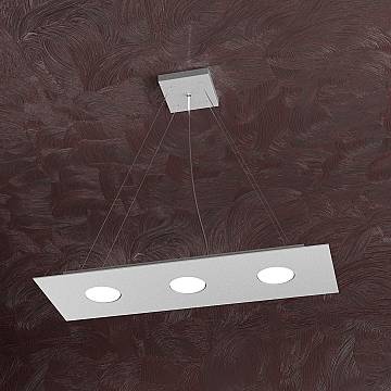 Lampadario Moderno Rettangolare Area Metallo Grigio 3 Luci Gx53 Lampadario Moderno Rettangolare Area Metallo Grigio 3 Luci Gx53
