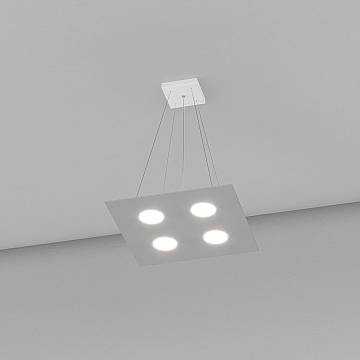 Lampadario Moderno Area Metallo Grigio 4 Luci Gx53 Lampadario Moderno Area Metallo Grigio 4 Luci Gx53