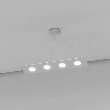 Lampadario Moderno Rettangolare Area Metallo Grigio 4 Luci Gx53 Lampadario Moderno Rettangolare Area Metallo Grigio 4 Luci Gx53