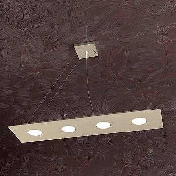 Lampadario Moderno Rettangolare Area Metallo Sabbia 4 Luci Gx53 Lampadario Moderno Rettangolare Area Metallo Sabbia 4 Luci Gx53