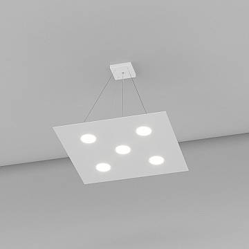 Lampadario Moderno Area Metallo Bianco 5 Luci Gx53 Lampadario Moderno Area Metallo Bianco 5 Luci Gx53