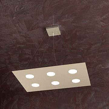 Lampadario Moderno Area Metallo Sabbia 6 Luci Gx53 Lampadario Moderno Area Metallo Sabbia 6 Luci Gx53