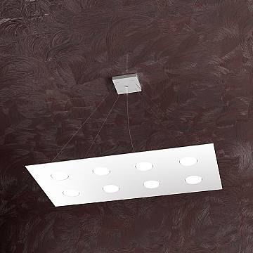Lampadario Moderno Area Metallo Bianco Metallo 8 Luci Gx53 Lampadario Moderno Area Metallo Bianco Metallo 8 Luci Gx53