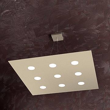 Lampadario Moderno Area Metallo Sabbia Metallo 9 Luci Gx53 Lampadario Moderno Area Metallo Sabbia Metallo 9 Luci Gx53