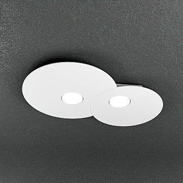 Plafoniera Moderna Cloud Metallo Bianco 2 Luci Gx53 Plafoniera Moderna Cloud Metallo Bianco 2 Luci Gx53