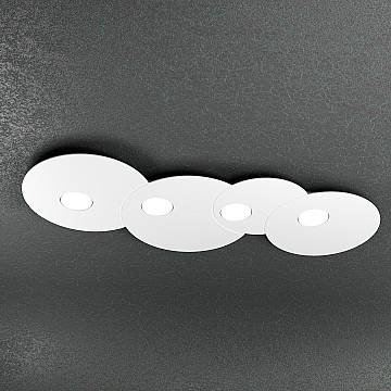 Plafoniera Moderna Rettangolare Cloud Metallo Bianco 4 Luci Gx53 Plafoniera Moderna Rettangolare Cloud Metallo Bianco 4 Luci Gx53