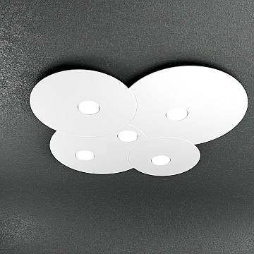 Plafoniera Moderna Cloud Metallo Bianco 5 Luci Gx53 Plafoniera Moderna Cloud Metallo Bianco 5 Luci Gx53