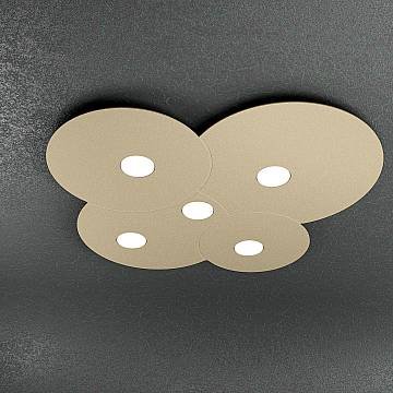 Plafoniera Moderna Cloud Metallo Sabbia 5 Luci Gx53 Plafoniera Moderna Cloud Metallo Sabbia 5 Luci Gx53