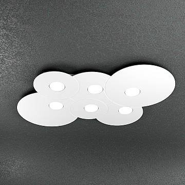 Plafoniera Moderna Cloud Metallo Bianco 6 Luci Gx53 Plafoniera Moderna Cloud Metallo Bianco 6 Luci Gx53