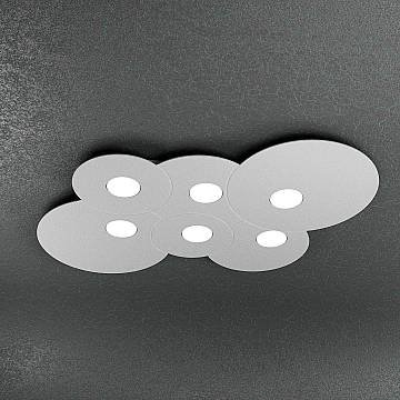 Plafoniera Moderna Cloud Metallo Grigio 6 Luci Gx53 Plafoniera Moderna Cloud Metallo Grigio 6 Luci Gx53