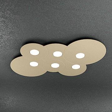 Plafoniera Moderna Cloud Metallo Sabbia 6 Luci Gx53 Plafoniera Moderna Cloud Metallo Sabbia 6 Luci Gx53