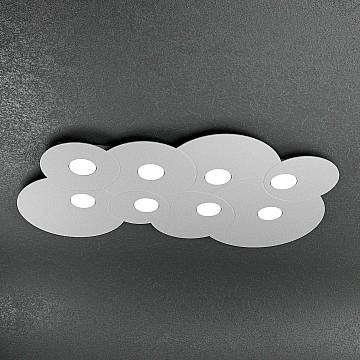 Plafoniera Moderna Cloud Metallo Grigio 8 Luci Gx53 Plafoniera Moderna Cloud Metallo Grigio 8 Luci Gx53