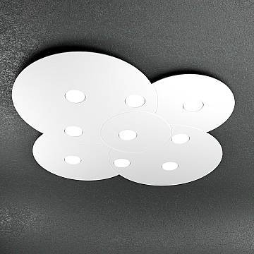 Plafoniera Moderna Cloud Metallo Bianco 9 Luci Gx53 Plafoniera Moderna Cloud Metallo Bianco 9 Luci Gx53