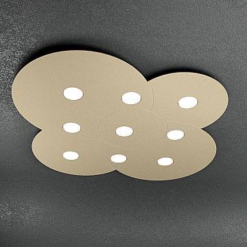 Plafoniera Moderna Cloud Metallo Sabbia 9 Luci Gx53 Plafoniera Moderna Cloud Metallo Sabbia 9 Luci Gx53