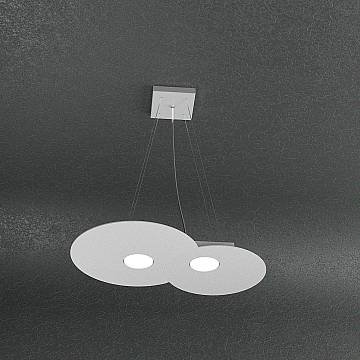Sospensione Moderna Cloud Metallo Grigio 2 Luci Gx53 Sospensione Moderna Cloud Metallo Grigio 2 Luci Gx53