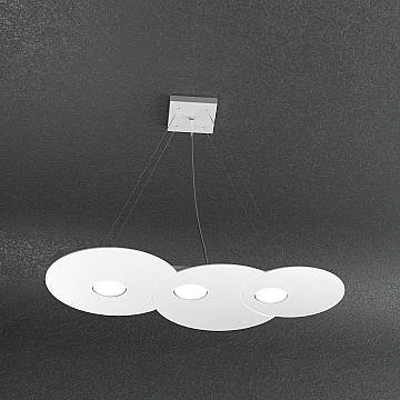 Sospensione Moderna Cloud Metallo Bianco 3 Luci Gx53 Sospensione Moderna Cloud Metallo Bianco 3 Luci Gx53