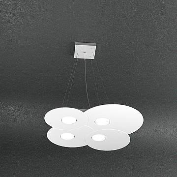 Sospensione Moderna Cloud Metallo Bianco 4 Luci Gx53 Sospensione Moderna Cloud Metallo Bianco 4 Luci Gx53