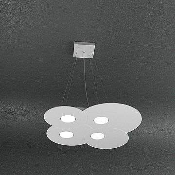 Sospensione Moderna Cloud Metallo Grigio 4 Luci Gx53 Sospensione Moderna Cloud Metallo Grigio 4 Luci Gx53