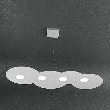 Sospensione Moderna Rettangolare Cloud Metallo Grigio 4 Luci Gx53 Sospensione Moderna Rettangolare Cloud Metallo Grigio 4 Luci Gx53
