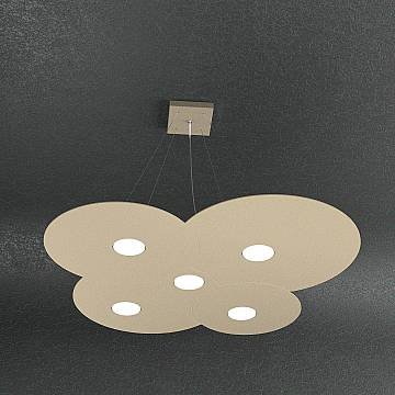 Sospensione Moderna Cloud Metallo Sabbia 5 Luci Gx53 Sospensione Moderna Cloud Metallo Sabbia 5 Luci Gx53