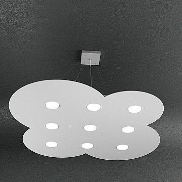 Sospensione Moderna Cloud Metallo Grigio 9 Luci Gx53 Sospensione Moderna Cloud Metallo Grigio 9 Luci Gx53