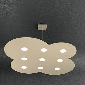 Sospensione Moderna Cloud Metallo Sabbia 9 Luci Gx53 Sospensione Moderna Cloud Metallo Sabbia 9 Luci Gx53
