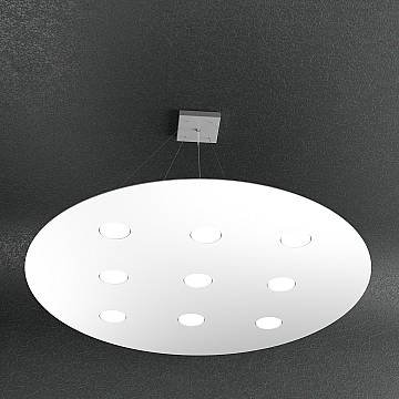 Sospensione Moderna Tonda Cloud Metallo Bianco 9 Luci Gx53 Sospensione Moderna Tonda Cloud Metallo Bianco 9 Luci Gx53