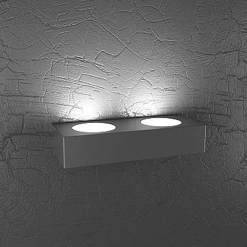 Applique Moderna Plate Metallo Antracite 2 Luci Gx53 Applique Moderna Plate Metallo Antracite 2 Luci Gx53
