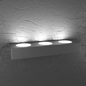 Applique Moderna Plate Metallo Antracite 3 Luci Gx53 Applique Moderna Plate Metallo Antracite 3 Luci Gx53