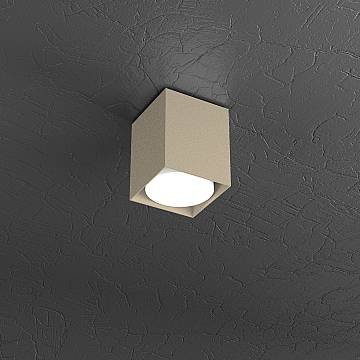Plafoniera Moderna Cubica Plate Metallo Sabbia 1 Luce Gx53 10Cm Plafoniera Moderna Cubica Plate Metallo Sabbia 1 Luce Gx53 10Cm