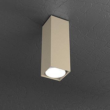 Plafoniera Moderna Cubica Plate Metallo Sabbia 1 Luce Gx53 25Cm Plafoniera Moderna Cubica Plate Metallo Sabbia 1 Luce Gx53 25Cm