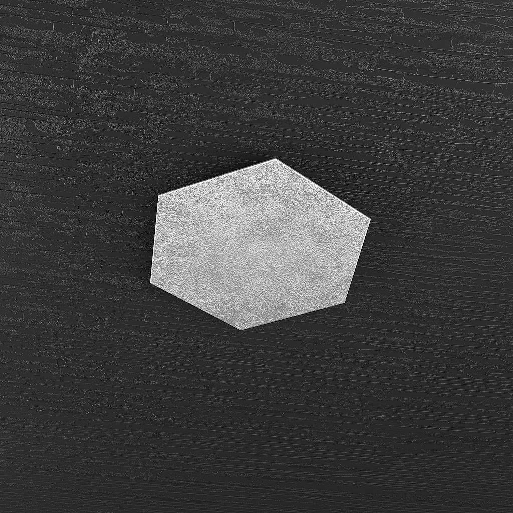 Componente Decorativo Industrial-Minimal Metallo Foglia Argento