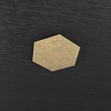 Componente Decorativo Industrial-Minimal Hexagon Metallo Foglia Oro