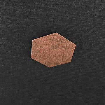 Componente Decorativo Industrial-Minimal Hexagon Metallo Foglia Rame