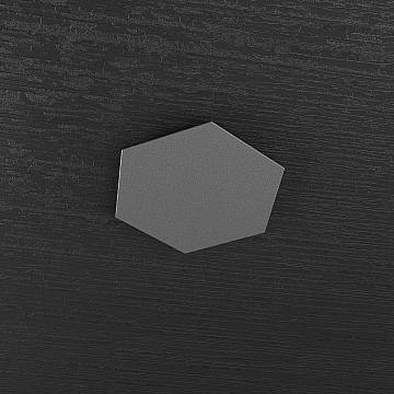 Componente Decorativo Industrial-Minimal Hexagon Metallo Antracite