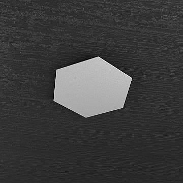 Componente Decorativo Industrial-Minimal Hexagon Metallo Grigio