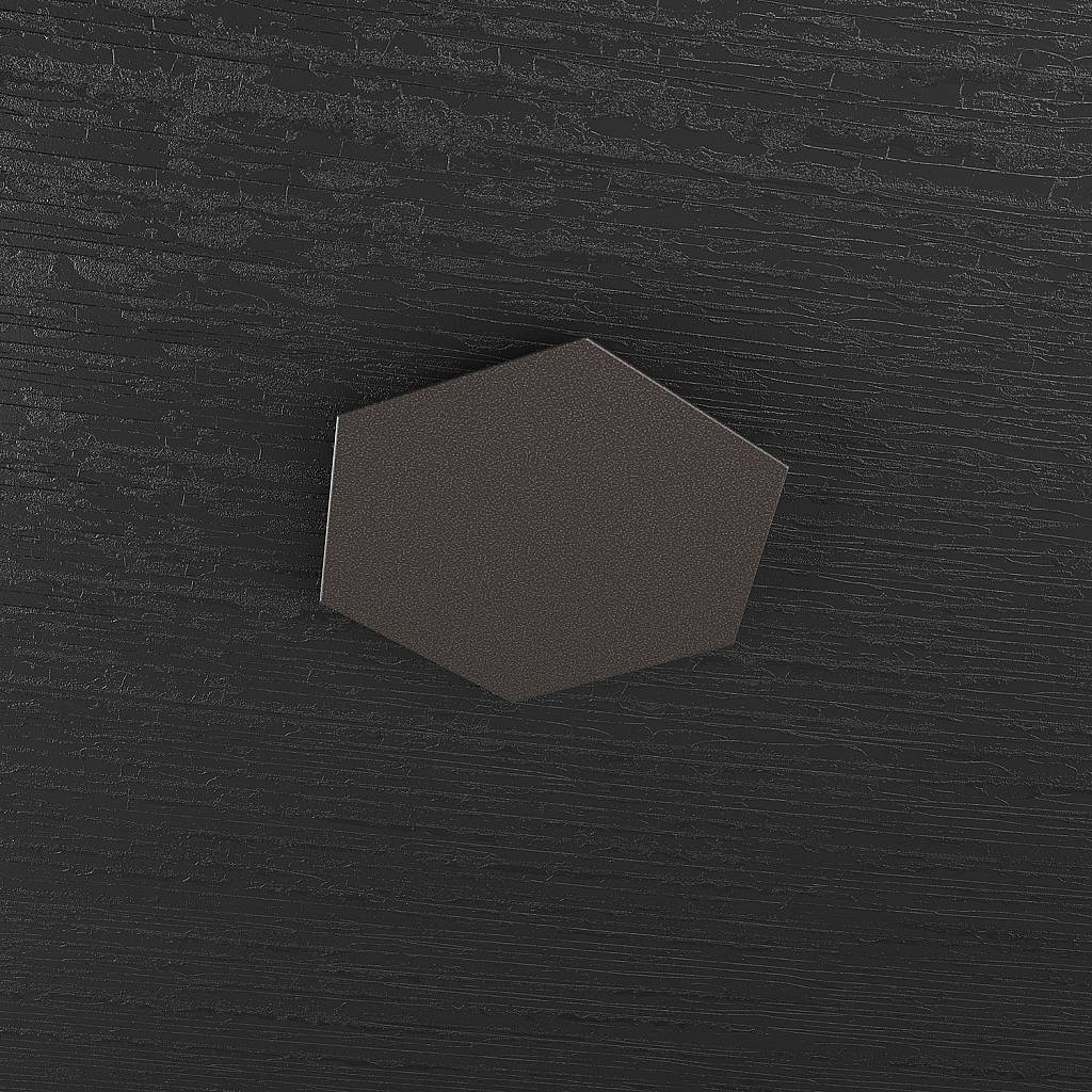 Componente Decorativo Industrial-Minimal Hexagon Metallo Marrone