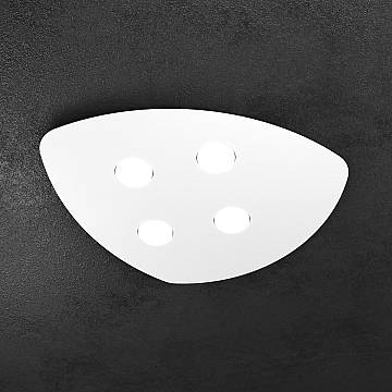 Plafoniera Moderna Shape Metallo Bianco 4 Luci Gx53 Plafoniera Moderna Shape Metallo Bianco 4 Luci Gx53