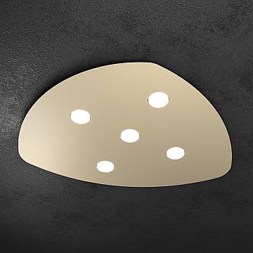 Plafoniera Moderna Shape Metallo Sabbia 5 Luci Gx53 Plafoniera Moderna Shape Metallo Sabbia 5 Luci Gx53