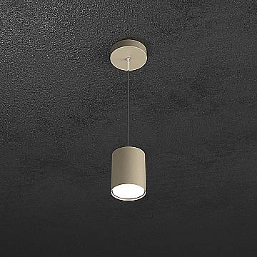 Sospensione Moderna Cilindrica Shape Metallo Sabbia 1 Luce Gx53 10Cm
