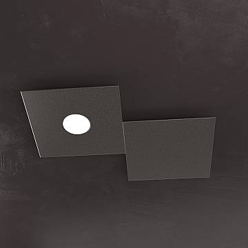 Applique Moderna 2 Moduli Eccentric Metallo Marrone 1 Luce Gx53