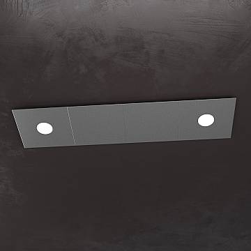 Applique Moderna 4 Moduli Eccentric Metallo Antracite 2 Luci Gx53