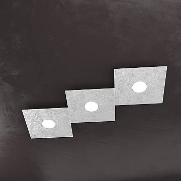 Applique Moderna Eccentric Metallo Foglia Argento 3 Luci Gx53 Applique Moderna Eccentric Metallo Foglia Argento 3 Luci Gx53