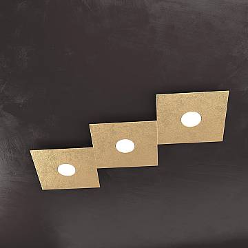 Applique Moderna Eccentric Metallo Foglia Oro 3 Luci Gx53 Applique Moderna Eccentric Metallo Foglia Oro 3 Luci Gx53
